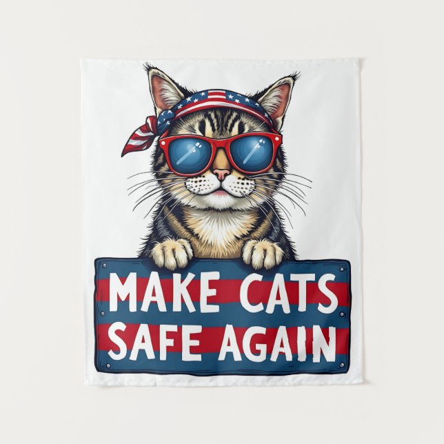 Make Cats Safe Again Trump Election Vote   Tapestry (Front)