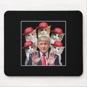 Make Cats Safe Again Trump Red Hat Make Pets Safe Mouse Pad