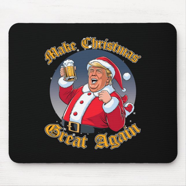 Make Christmas Great Again 2024 Trump Funny Trump  Mouse Pad (Front)