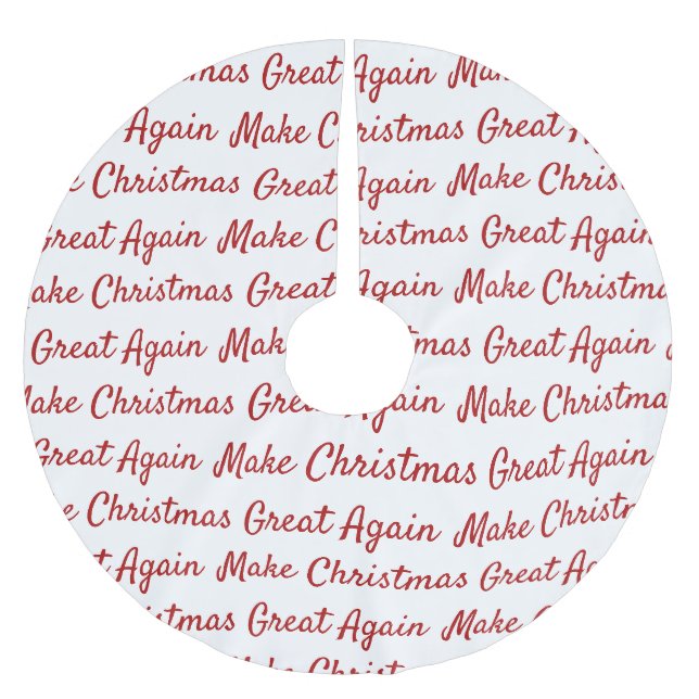 Make Christmas Great Again Brushed Polyester Tree Skirt (Front)