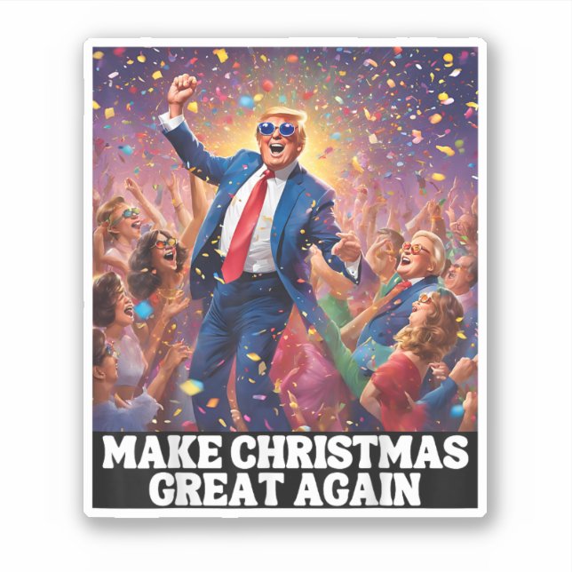 Make Christmas Great Again Funny Santa Hat Trump (Front)