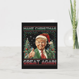 Make Christmas Great Again Funny Santa Trump 2024  Card