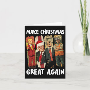 Make Christmas Great Again Funny Santa Trump 2024  Card