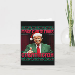 Make Christmas Great Again Funny Santa Trump 2024  Card