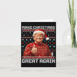 Make Christmas Great Again Funny Santa Trump 2024  Card