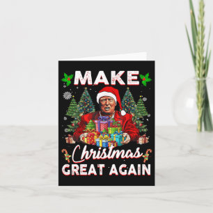 Make Christmas Great Again Funny Santa Trump 2024  Card