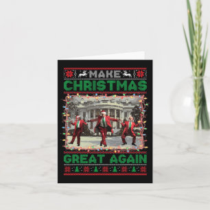 Make Christmas Great Again Funny Santa Trump 2024 Card