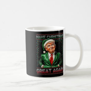 Make Christmas Great Again Funny Santa Trump 2024 Coffee Mug