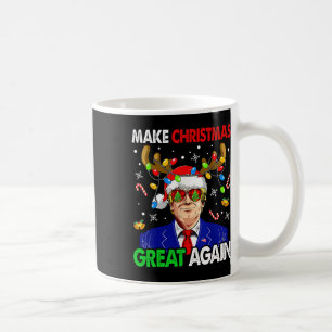 Make Christmas Great Again Funny Santa Trump 2024  Coffee Mug