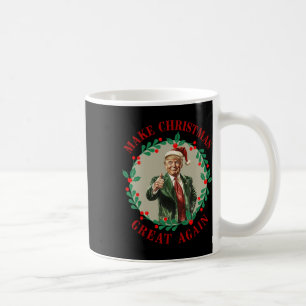 Make Christmas Great Again Funny Santa Trump 2024 Coffee Mug