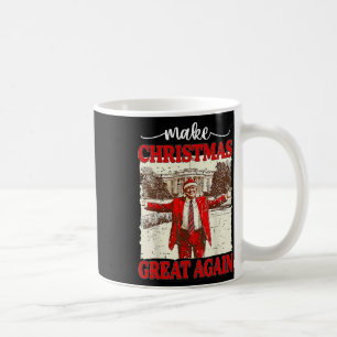 Make Christmas Great Again Funny Santa Trump 2024  Coffee Mug