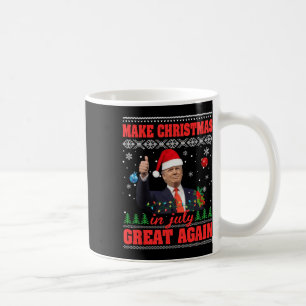 Make Christmas Great Again Funny Santa Trump 2024  Coffee Mug