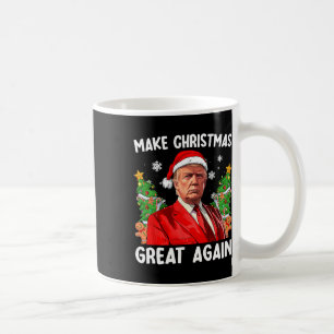 Make Christmas Great Again Funny Santa Trump 2024 Coffee Mug