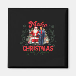 Make Christmas Great Again Funny Santa Trump 2024  Magnet