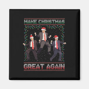 Make Christmas Great Again Funny Santa Trump 2024  Magnet