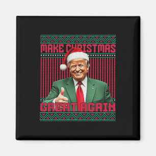 Make Christmas Great Again Funny Santa Trump 2024 Magnet