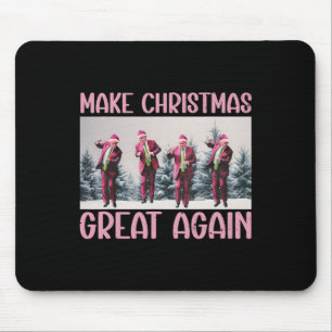 Make Christmas Great Again Funny Santa Trump 2024 Mouse Pad
