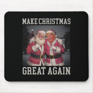 Make Christmas Great Again Funny Santa Trump 2024 Mouse Pad