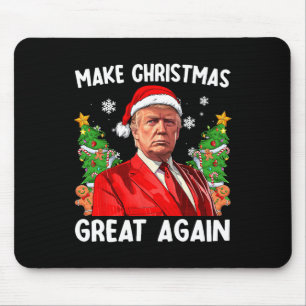 Make Christmas Great Again Funny Santa Trump 2024  Mouse Pad