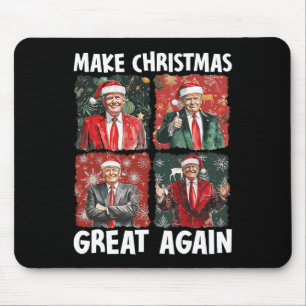 Make Christmas Great Again Funny Santa Trump 2024 Mouse Pad
