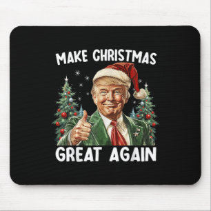 Make Christmas Great Again Funny Santa Trump 2024 Mouse Pad