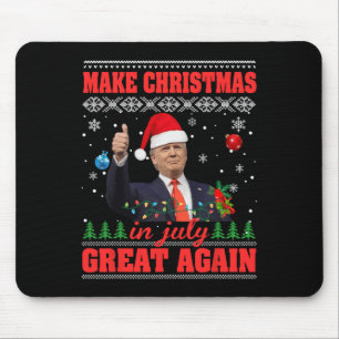Make Christmas Great Again Funny Santa Trump 2024 Mouse Pad