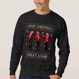 Make Christmas Great Again Funny Santa Trump 2024 Sweatshirt
