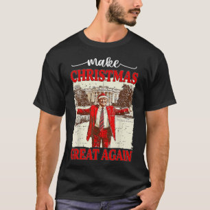 Make Christmas Great Again Funny Santa Trump 2024  T-Shirt