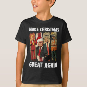 Make Christmas Great Again Funny Santa Trump 2024  T-Shirt