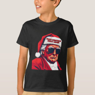 Make Christmas Great Again Funny Santa Trump 2024  T-Shirt