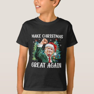Make Christmas Great Again Funny Santa Trump 2024 T-Shirt