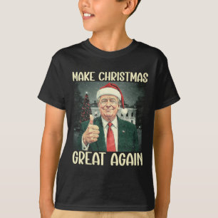 Make Christmas Great Again Funny Santa Trump 2024 T-Shirt