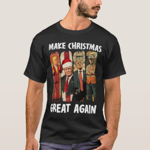 Make Christmas Great Again Funny Santa Trump 2024 T-Shirt