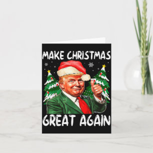 Make Christmas Great Again Funny Santa Trump 2025 Card