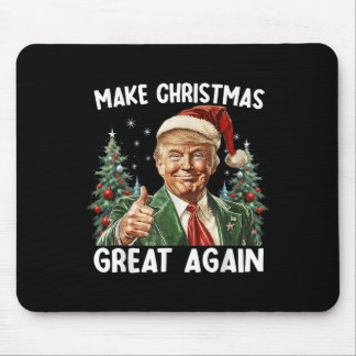 Make Christmas Great Again Funny Santa Trump 2025  Mouse Pad