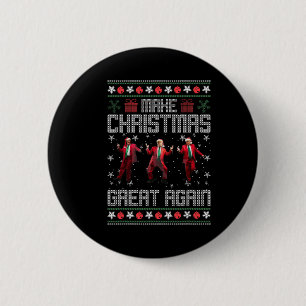 Make Christmas Great Again Funny Santa Trump Dance 2 Inch Round Button