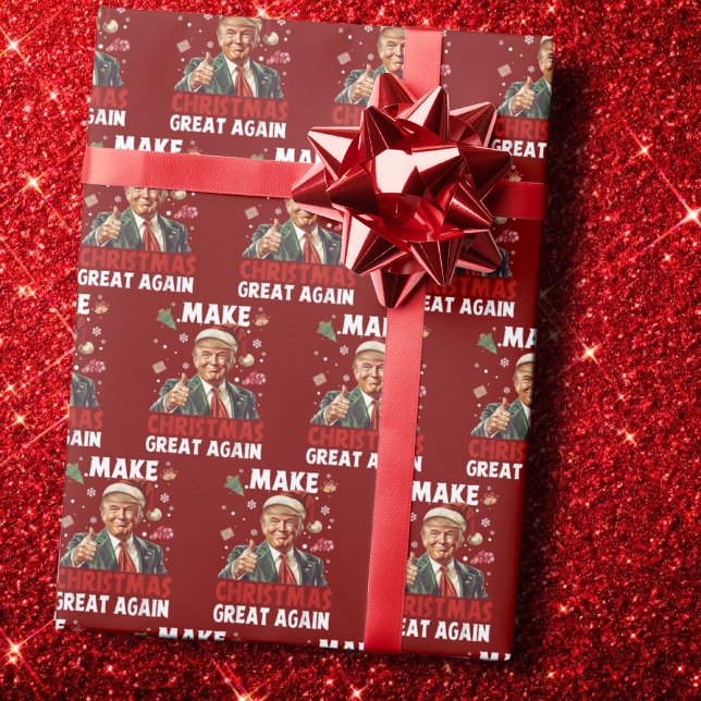 Make Christmas Great Again | Funny Santa Trump Wrapping Paper (Creator Uploaded)