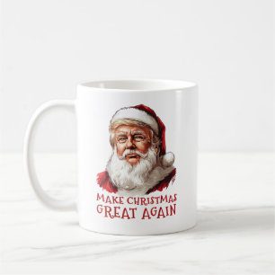 Make Christmas Great Again Funny Santa Trump Xmas Coffee Mug