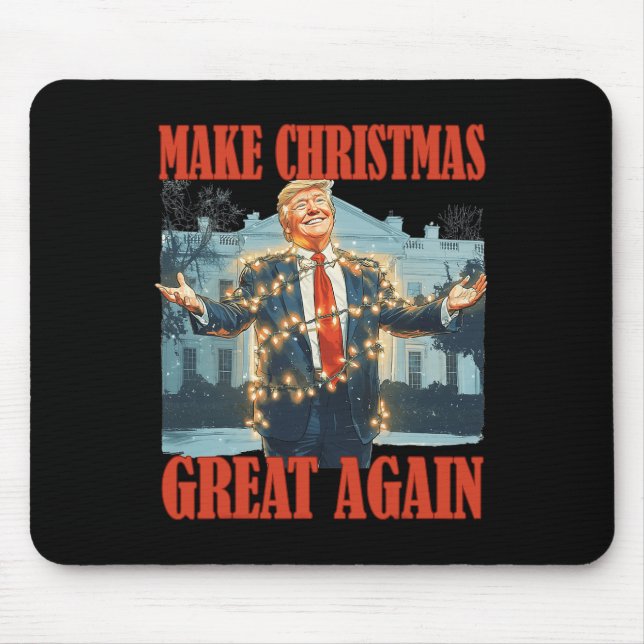 Make Christmas Great Again Funny Santa Trump Xmas  Mouse Pad (Front)