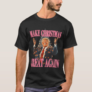 Make Christmas Great Again Funny Santa Trump Xmas  T-Shirt