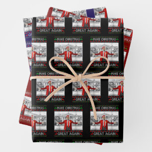 Make Christmas Great Again Funny Trump Ugly Wrapping Paper Sheet