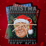 Make Christmas Great Again Funny Trump Ugly Xmas Wrapping Paper Sheet<br><div class="desc">Make Christmas Great Again Funny Trump Ugly Christmas</div>