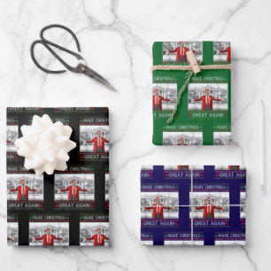 Make Christmas Great Again Funny Trump Wrapping Paper Sheet