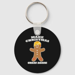 Make Christmas Great Again Ginger Bread Man Trump  Keychain