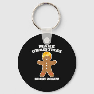 Make Christmas Great Again Gingerbread Man Trump H Keychain
