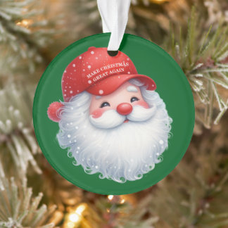 Make Christmas Great Again Maga GOP Santa Ornament