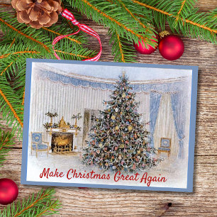 Make Christmas Great Again Oval Office Postcard