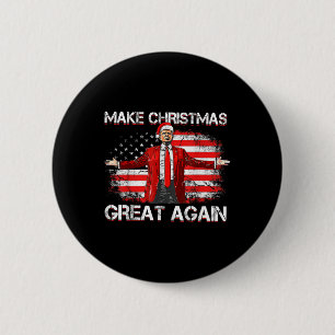 Make Christmas Great Again Santa Funny Trump Xmas 2 Inch Round Button