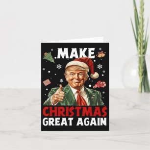 Make Christmas Great Again Santa Funny Trump Xmas  Card