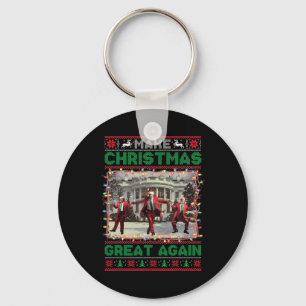 Make Christmas Great Again Santa Funny Trump Xmas Keychain